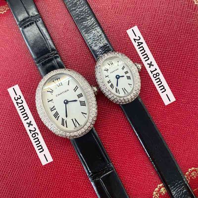 Cartier Baignoire 24*28mm for Small 32*26mm for Large Sapphire Glass Women Watch